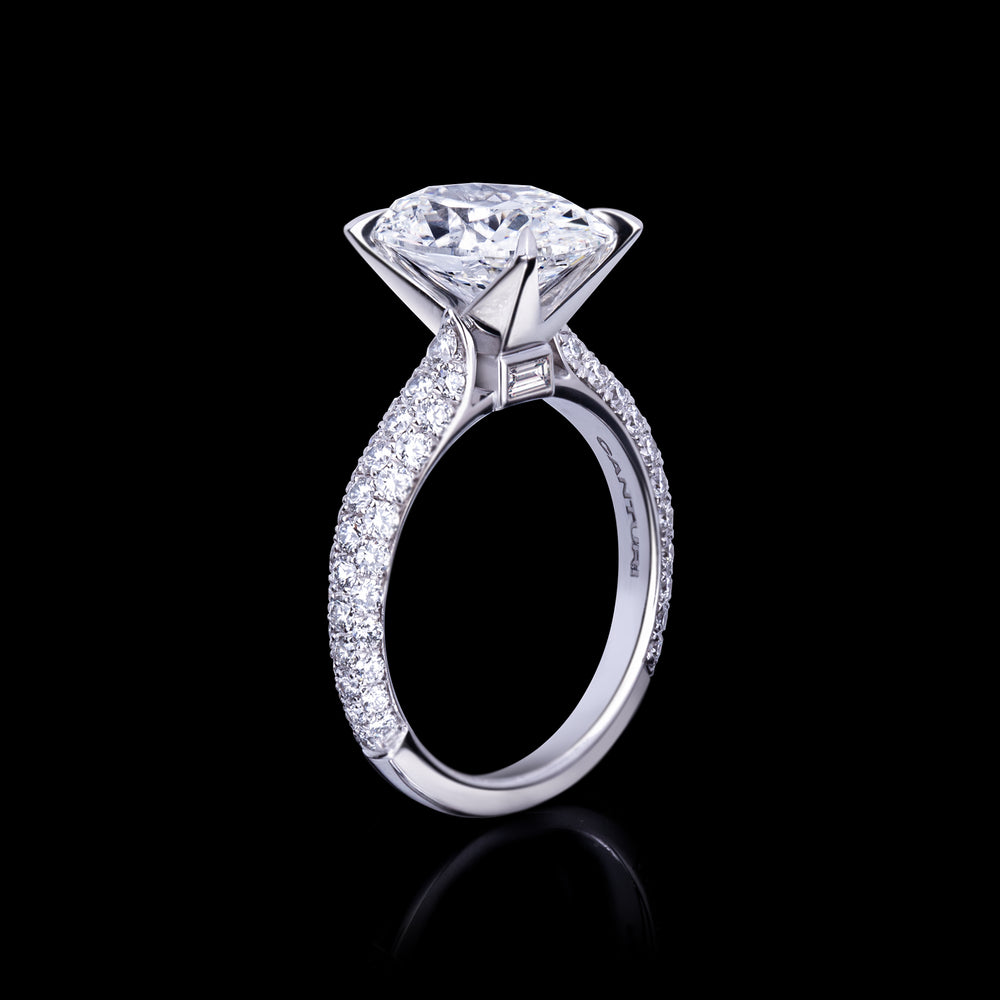 Silhouette 4ct Oval diamond engagement ring 18ct white gold by Stefano Canturi Silhouette 4ct Oval diamond engagement ring 18ct white gold by Stefano Canturi