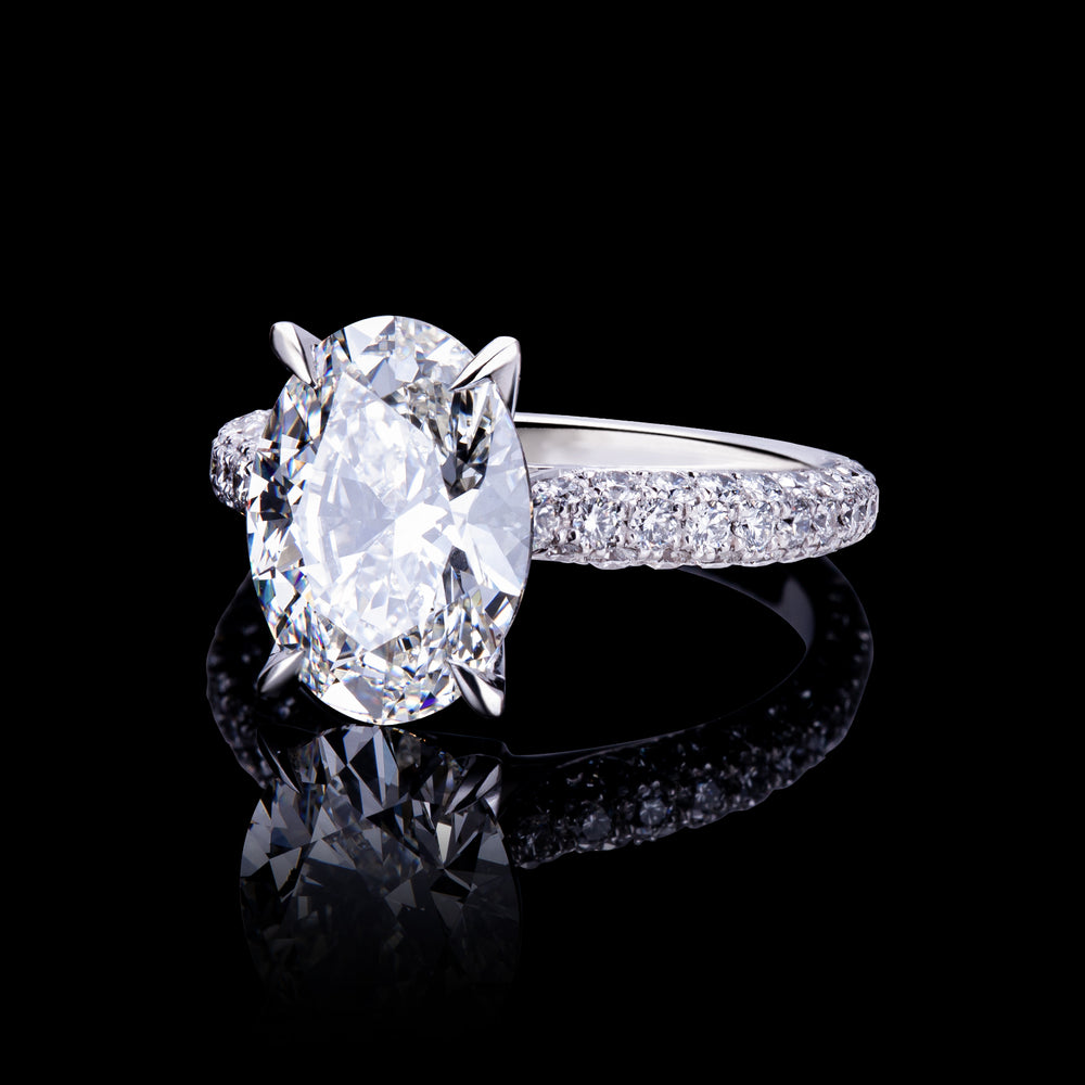 Silhouette 4ct Oval diamond engagement ring 18ct white gold by Stefano Canturi Silhouette 4ct Oval diamond engagement ring 18ct white gold by Stefano Canturi