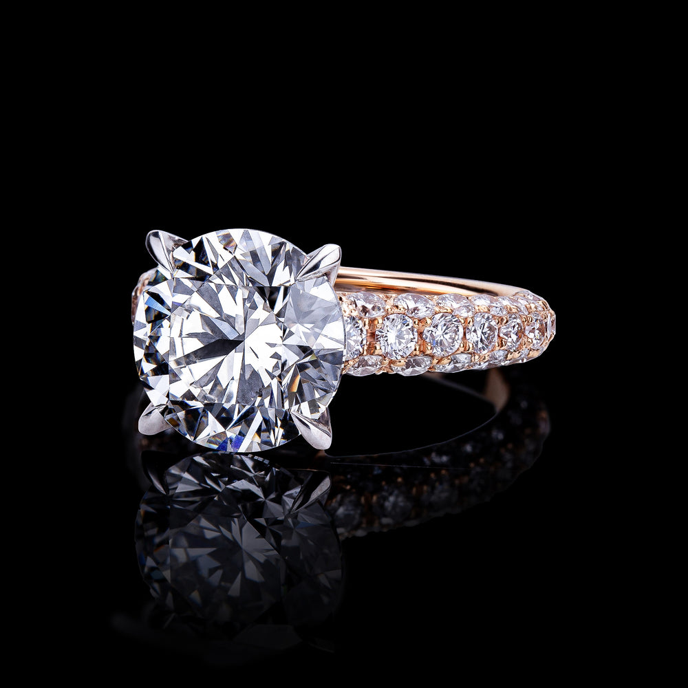 Athena 5.01ct Round diamond engagement ring in 18ct white and rose gold by Stefano Canturi Athena 5.01ct Round diamond engagement ring in 18ct white and rose gold by Stefano Canturi