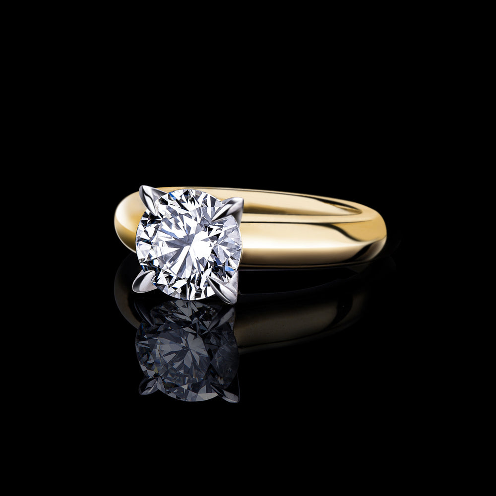 Athena high polish yellow gold engagement ring featuring 2.02ct Round brilliant cut diamond by Stefano Canturi Athena high polish yellow gold engagement ring featuring 2.02ct Round brilliant cut diamond by Stefano Canturi