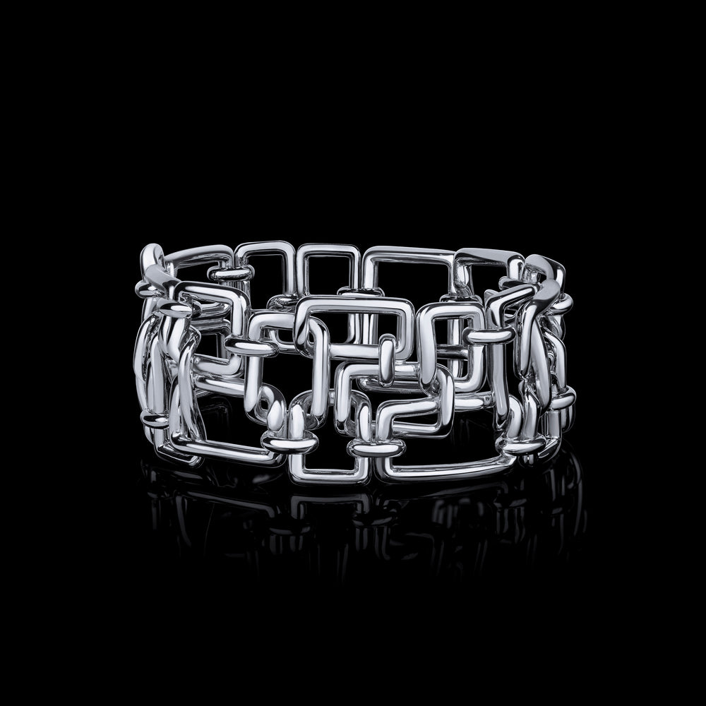 Affinity 3 row woven bracelet in white gold by Stefano Canturi Affinity 3 row woven bracelet in white gold by Stefano Canturi