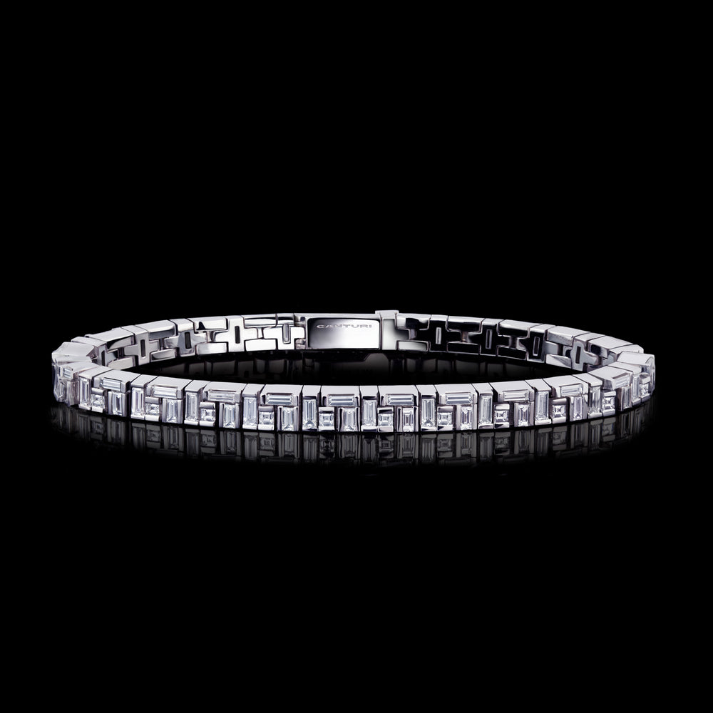 Cubism diamond bracelet set in 18ct white gold by Stefano Canturi Cubism diamond bracelet set in 18ct white gold by Stefano Canturi