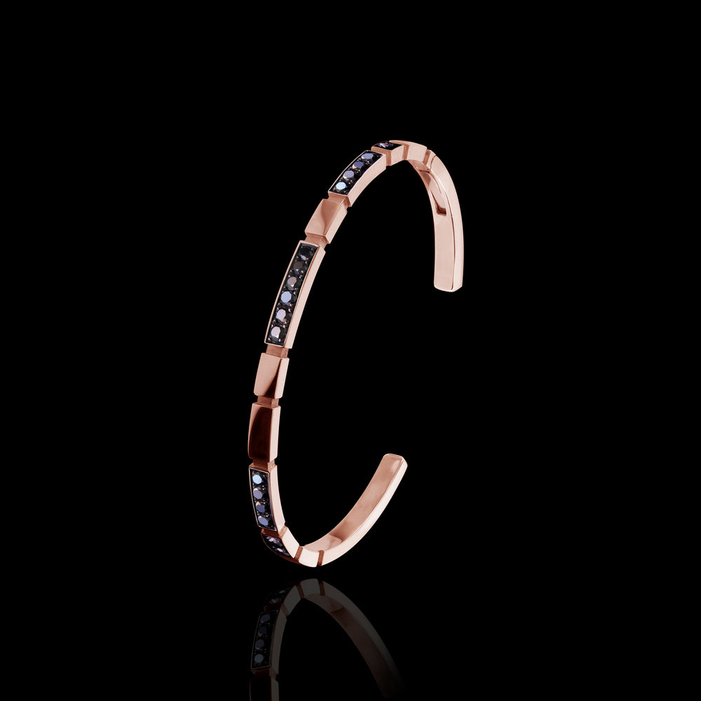 Eternal Mini alternate black diamond bangle by Stefano Canturi Eternal Mini alternate black diamond bangle by Stefano Canturi