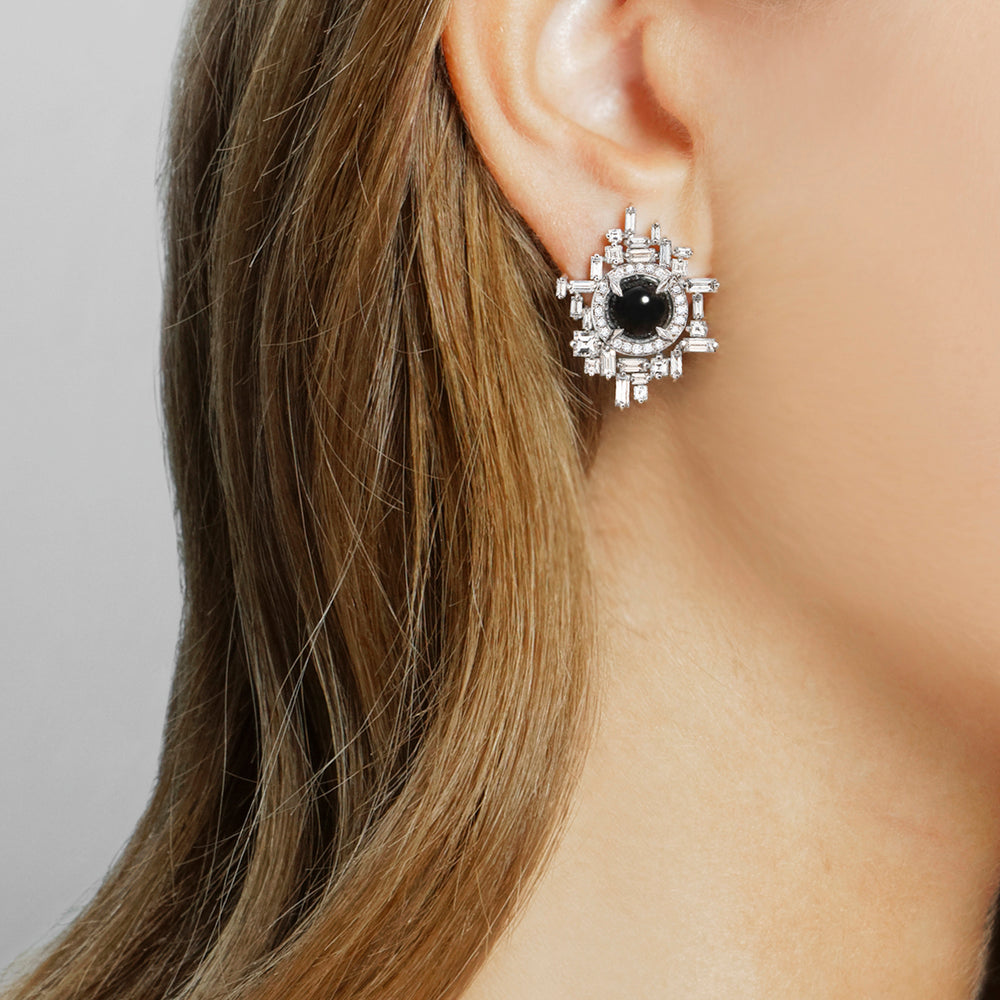Stella Earrings featuring Diamonds and Australian Black Sapphires in 18ct white gold by Stefano Canturi Stella Earrings featuring Diamonds and Australian Black Sapphires in 18ct white gold by Stefano Canturi