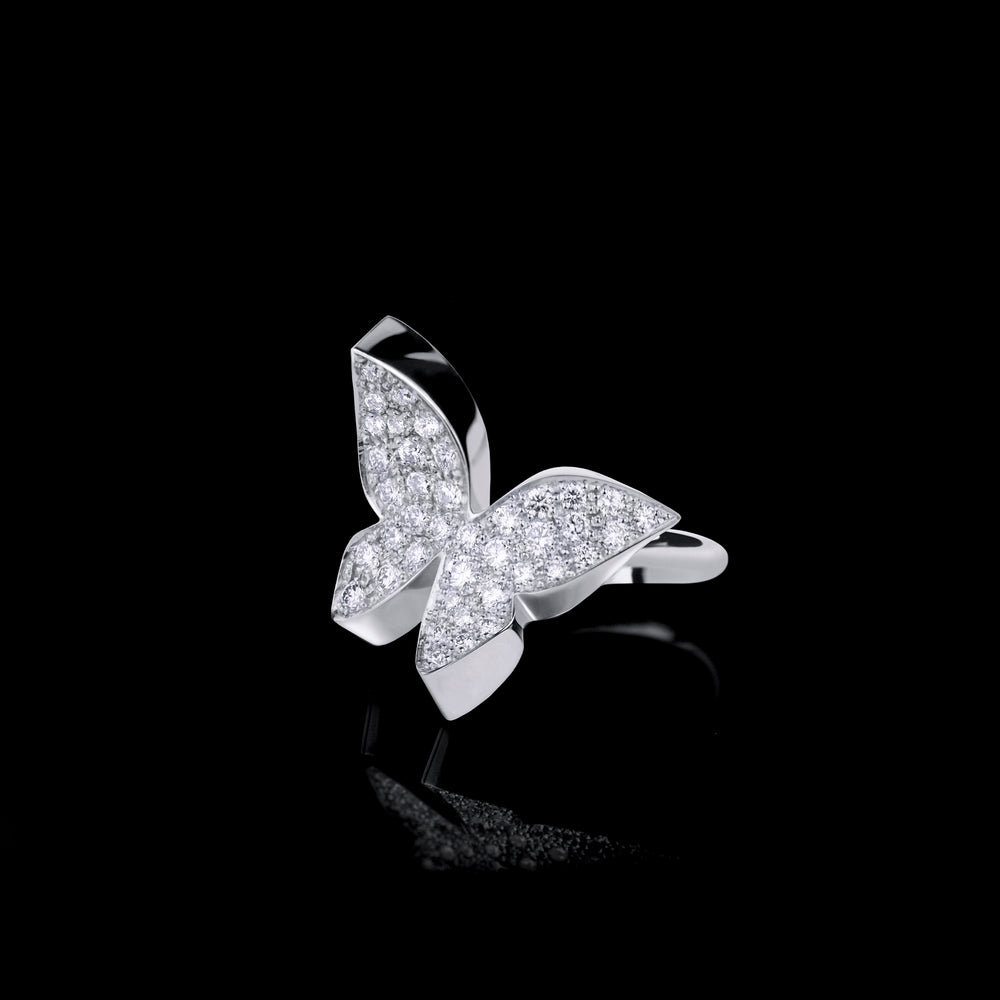 Odyssey diamond Butterfly ring in 18ct white gold by Stefano Canturi Odyssey diamond Butterfly ring in 18ct white gold by Stefano Canturi