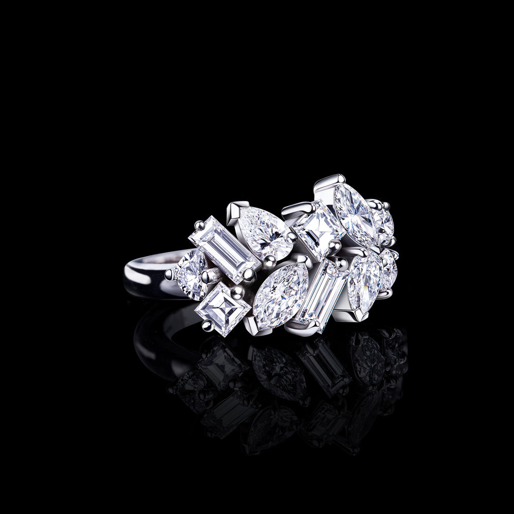 Primavera multi woven diamond ring set in 18ct white gold by Stefano Canturi
 Primavera multi woven diamond ring set in 18ct white gold by Stefano Canturi