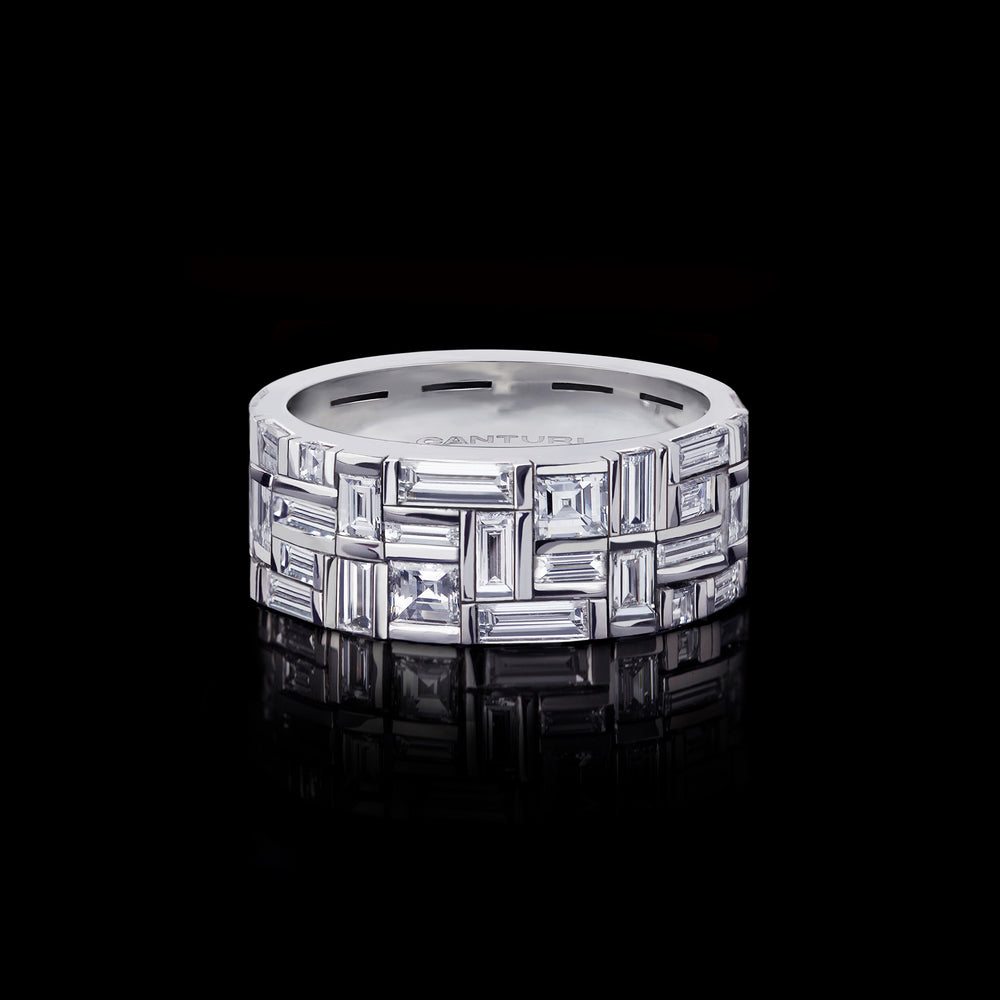 Classic Cubism diamond ring in 18ct white gold by Stefano Canturi Classic Cubism diamond ring in 18ct white gold by Stefano Canturi