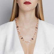 Regina moonstone, Australian black sapphire, diamond and ruby necklace by Stefano Canturi