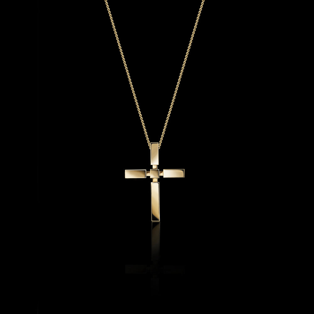 Canturi Regina plain cross necklace in 18ct yellow gold by Stefano Canturi Canturi Regina plain cross necklace in 18ct yellow gold by Stefano Canturi