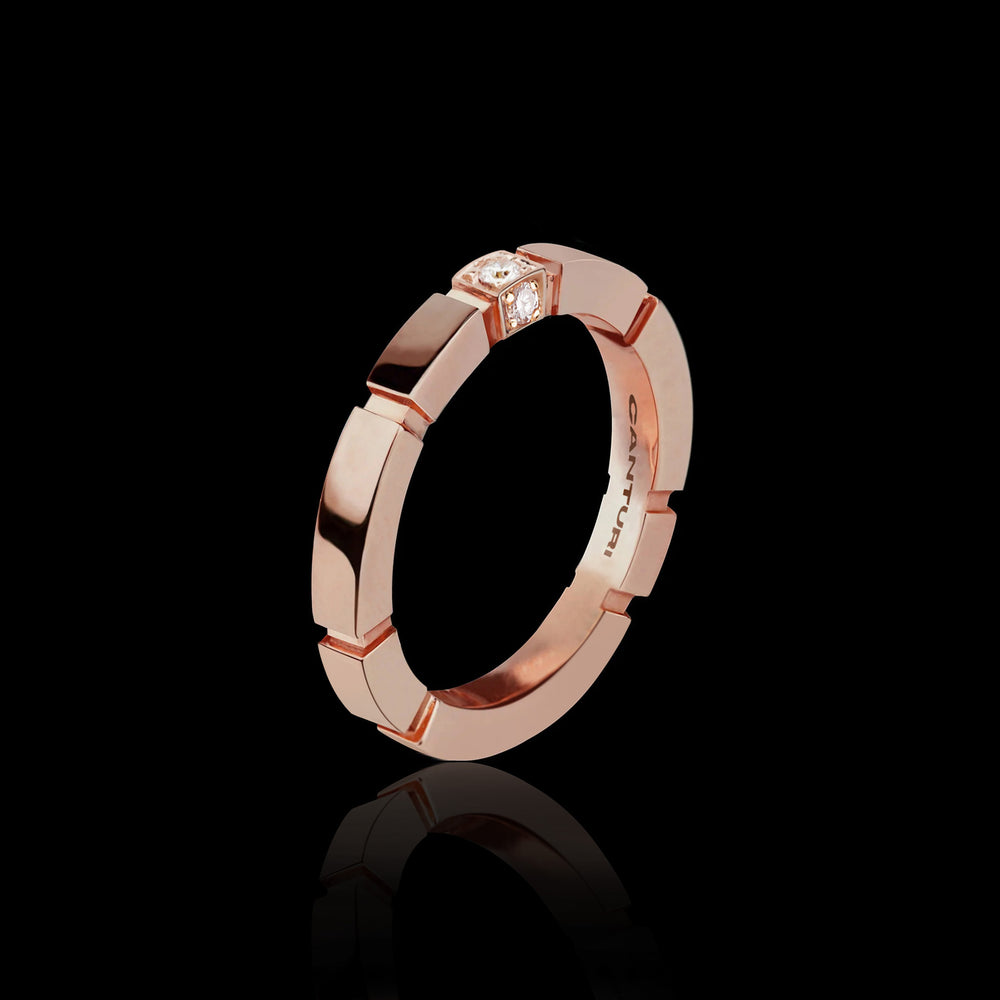 Regina Ring | 2.5mm with 3 Set Diamonds Regina Ring | 2.5mm with 3 Set Diamonds