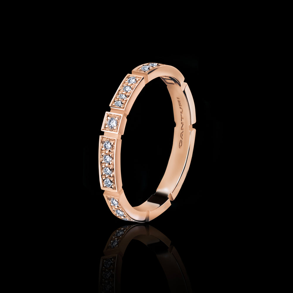Eternal 2.5mm diamond ring set in 18ct pink gold by Stefano Canturi Eternal 2.5mm diamond ring set in 18ct pink gold by Stefano Canturi