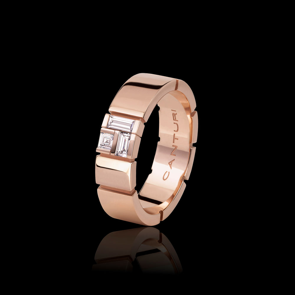 Eternal Cubism diamond set ring in 18ct rose gold by Stefano Canturi Eternal Cubism diamond set ring in 18ct rose gold by Stefano Canturi