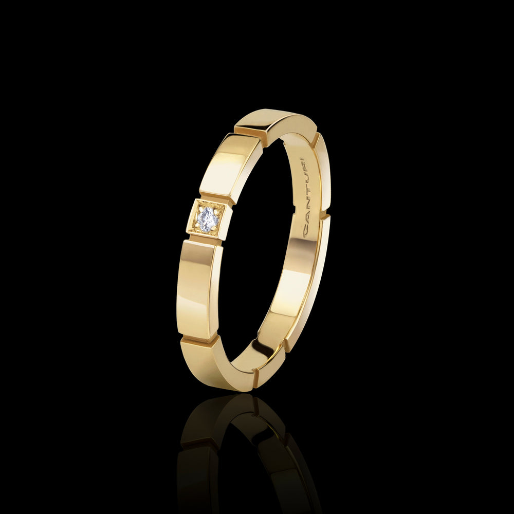 Eternal single set 2.5mm diamond ring set in 18ct yellow gold by Stefano Canturi Eternal single set 2.5mm diamond ring set in 18ct yellow gold by Stefano Canturi