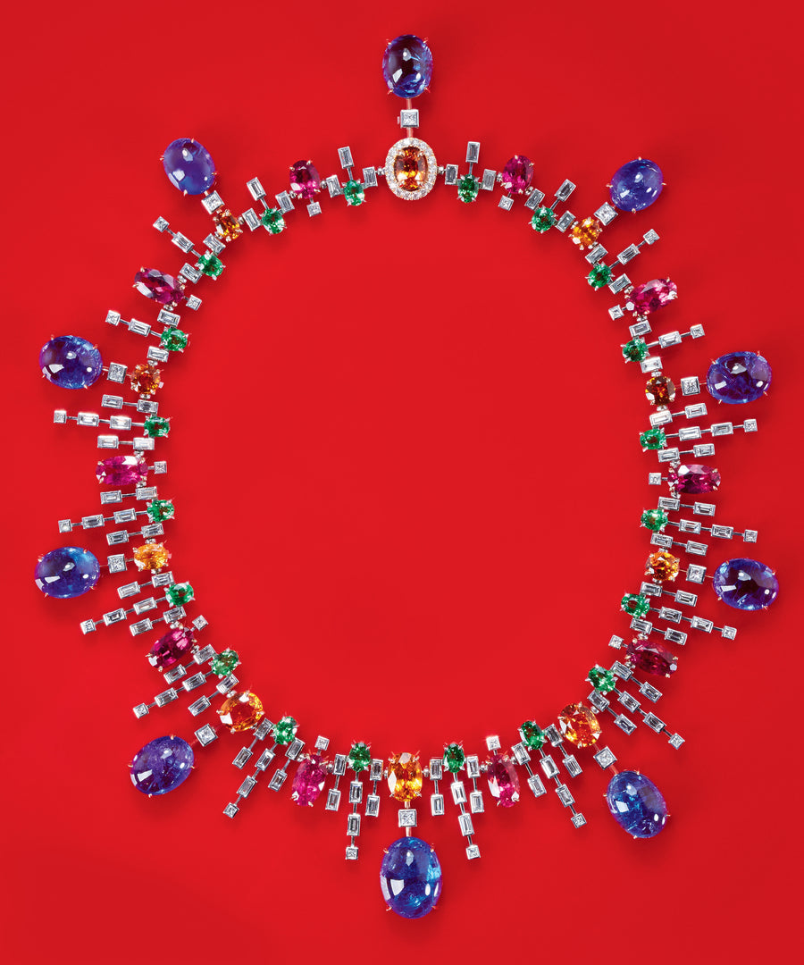 Iris diamond and coloured gemstone neckpiece by Stefano Canturi