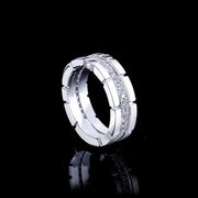 Regina single row diamond ring in 18ct white gold by Stefano Canturi