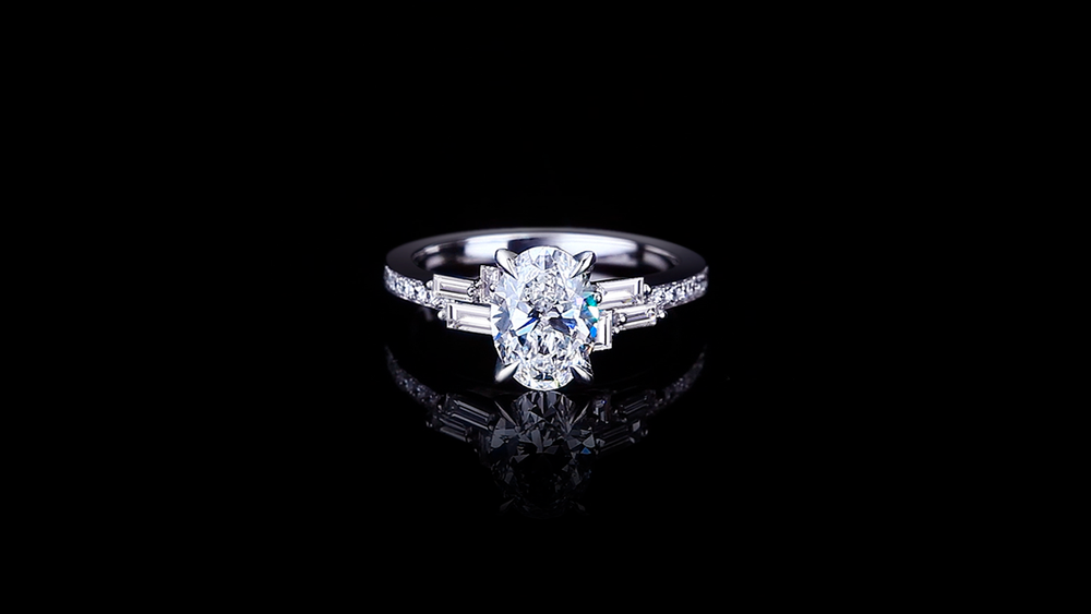 Cubism Upswept 1.50ct Oval Diamond Engagement Ring in 18ct white gold by Stefano Canturi Cubism Upswept 1.50ct Oval Diamond Engagement Ring in 18ct white gold by Stefano Canturi