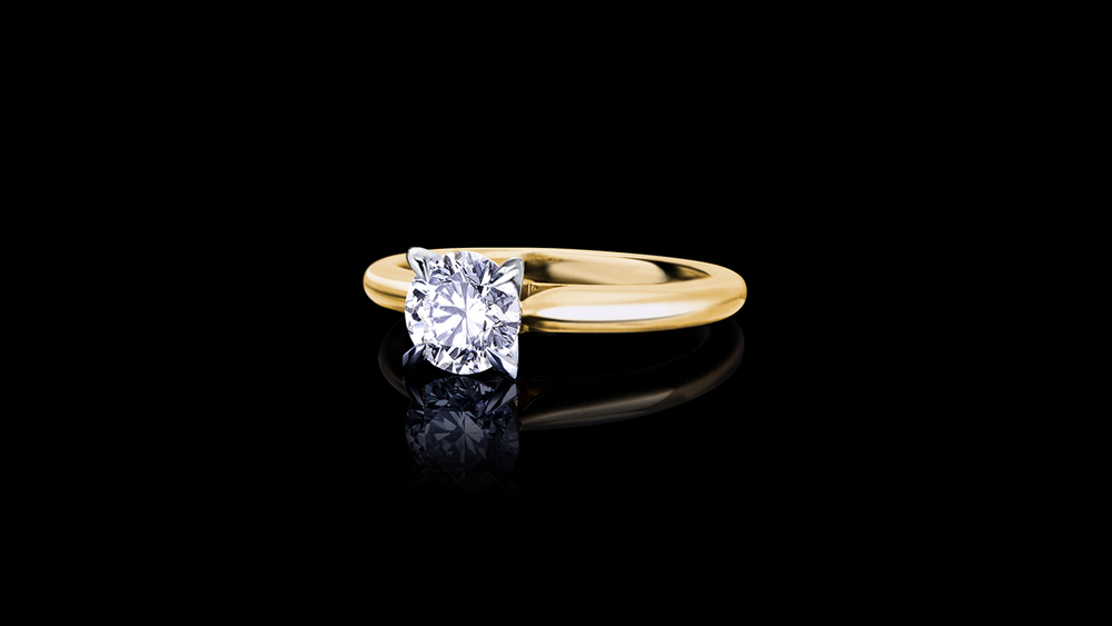 Silhouette 1.20ct Round Diamond Engagement Ring in 18ct Platinum and Yellow gold by Stefano Canturi Silhouette 1.20ct Round Diamond Engagement Ring in 18ct Platinum and Yellow gold by Stefano Canturi