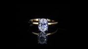 Micro 1.50ct Oval diamond engagement ring in 18ct yellow and white gold by Stefano Canturi