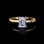 Micro 1.50ct Emerald cut diamond engagement ring in 18ct white and yellow gold by Stefano Canturi Micro 1.50ct Emerald cut diamond engagement ring in 18ct white and yellow gold by Stefano Canturi