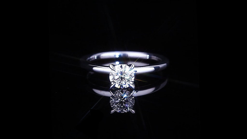 Micro 0.60ct Round Diamond engagement ring in 18ct white gold by Stefano Canturi