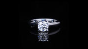Silhouette 1.00ct Round brilliant diamond engagement ring in 18ct white gold by Stefano Canturi