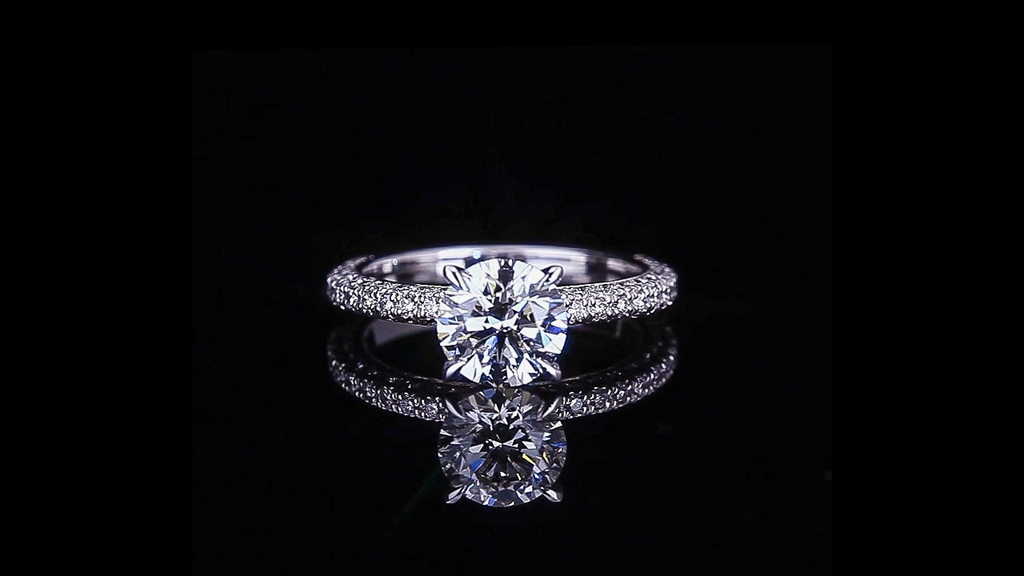 Lumina 1.60ct Round diamond engagement ring in 18ct white gold by Stefano Canturi