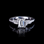 Cubism Upswept 1.18ct Emerald cut diamond engagement ring in 18ct white gold by Stefano Canturi Cubism Upswept 1.18ct Emerald cut diamond engagement ring in 18ct white gold by Stefano Canturi