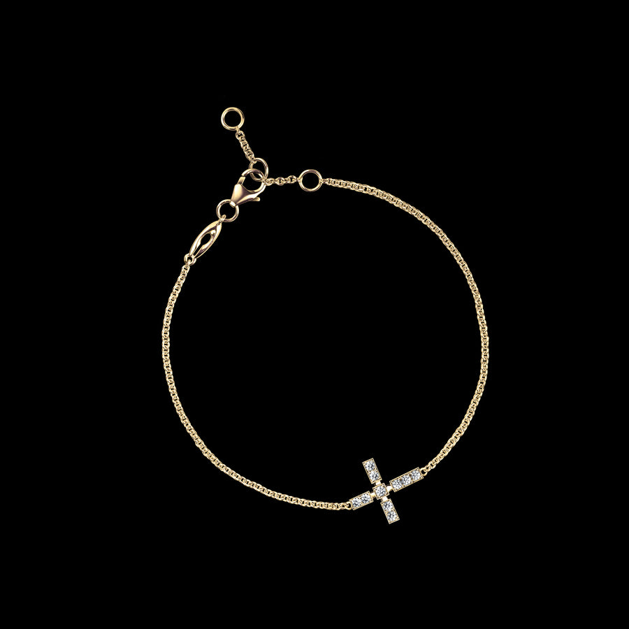Regina Diamond Cross Bracelet