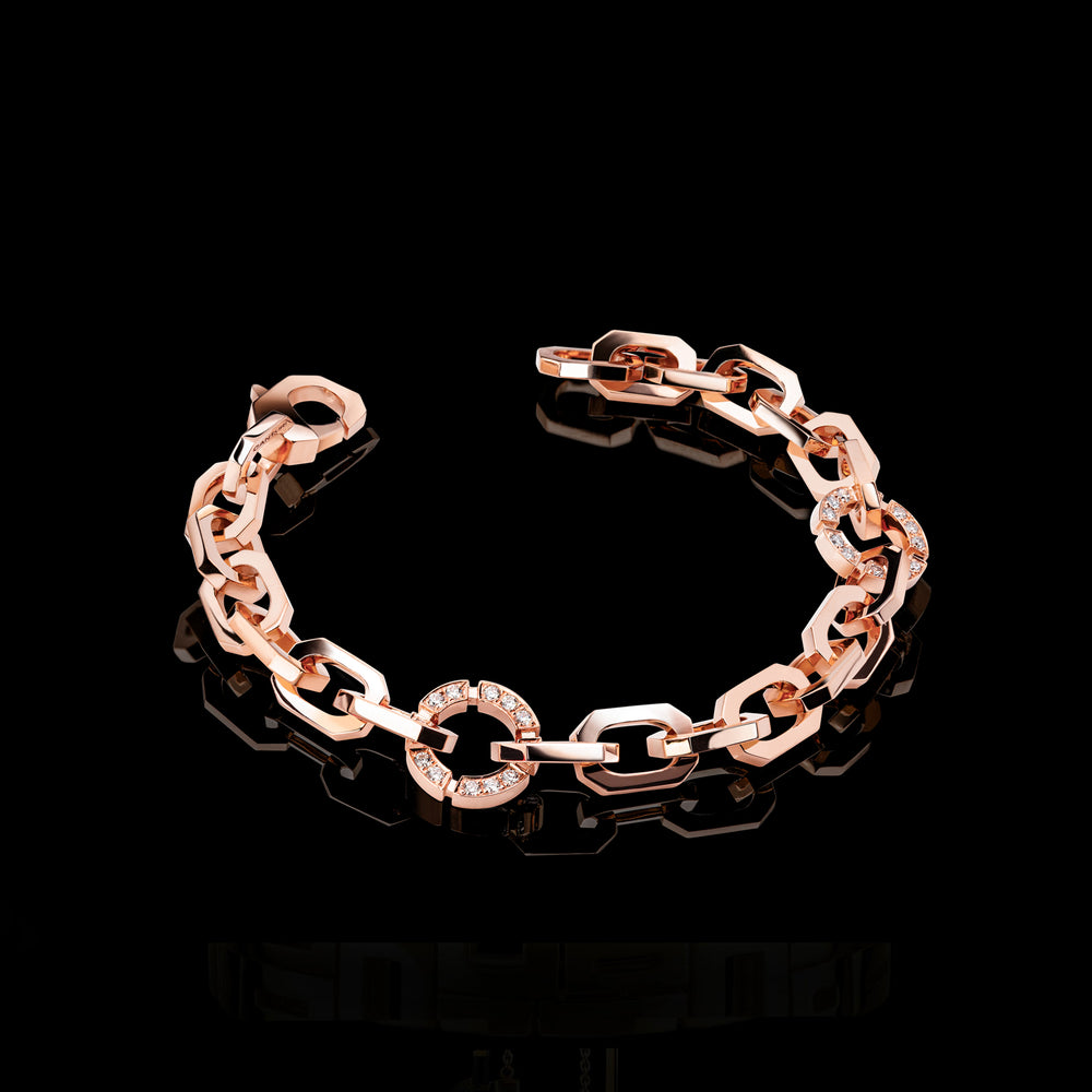 Athena diamond Link bracelet in 18ct pink gold by Stefano Canturi Athena diamond Link bracelet in 18ct pink gold by Stefano Canturi