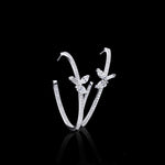 Primavera diamond 45mm hoop earrings in 18ct white gold by Stefano Canturi Primavera diamond 45mm hoop earrings in 18ct white gold by Stefano Canturi