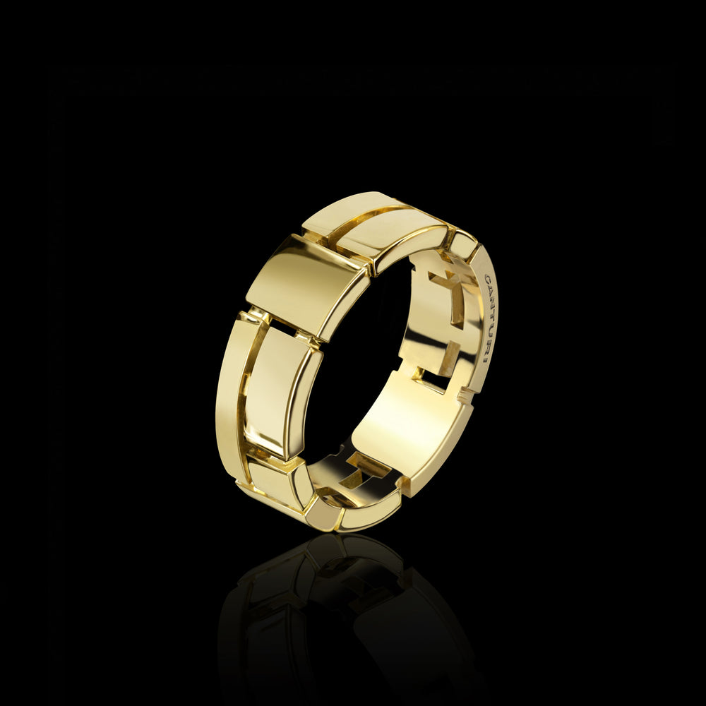Cubism 7mm plain ring in 18ct yellow gold by Stefano Canturi Cubism 7mm plain ring in 18ct yellow gold by Stefano Canturi
