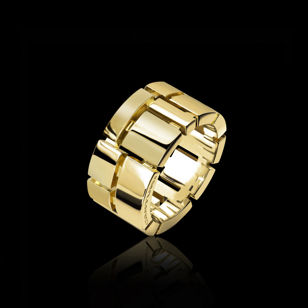 Cubism 11mm ring in 18ct yellow gold by Stefano Canturi Cubism 11mm ring in 18ct yellow gold by Stefano Canturi