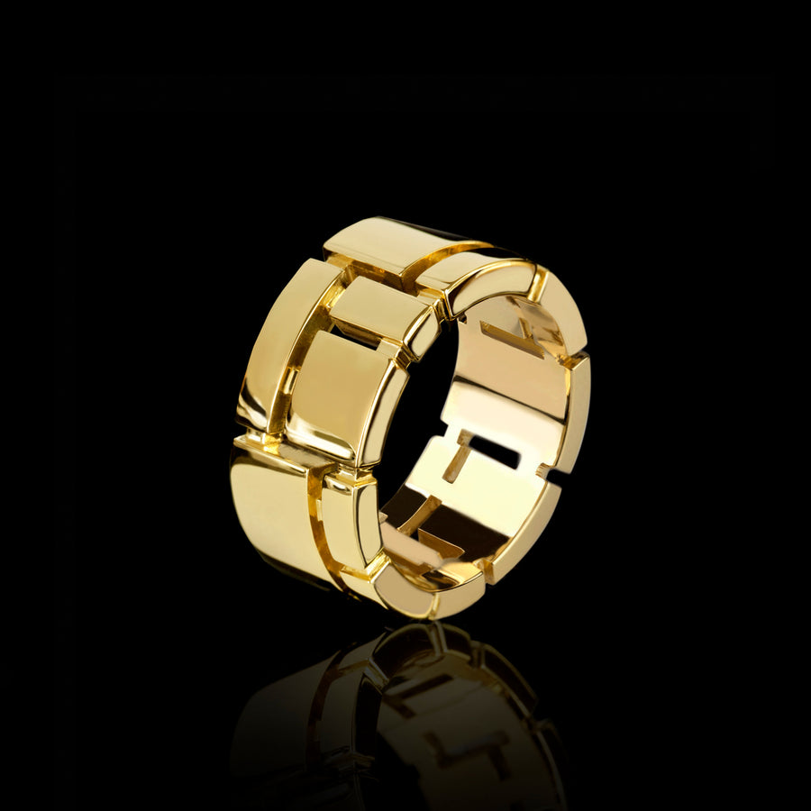 Cubism 9mm ring in 18ct yellow gold by Stefano Canturi