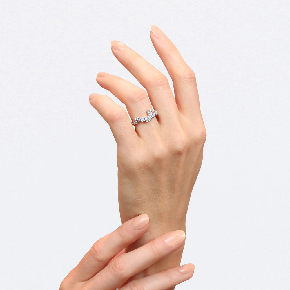 Cubism Radiant Diamond Ring set in 18ct White Gold by Stefano Canturi Cubism Radiant Diamond Ring set in 18ct White Gold by Stefano Canturi