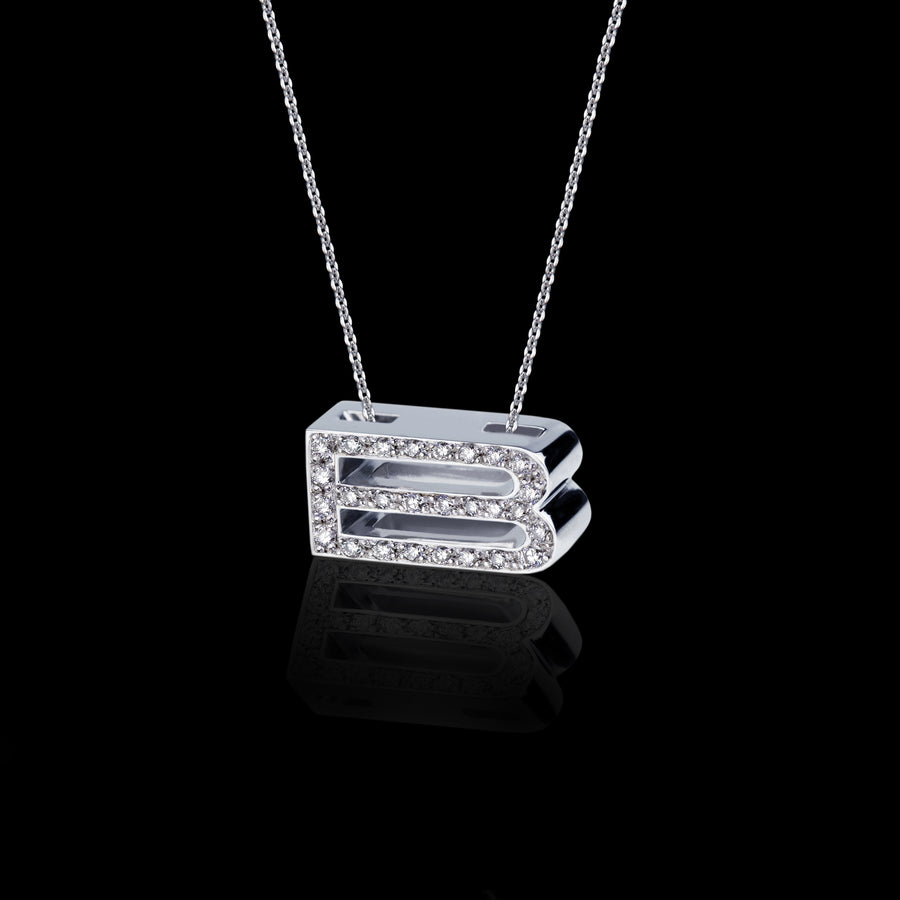 Alphabet diamond B pendant necklace by Stefano Canturi