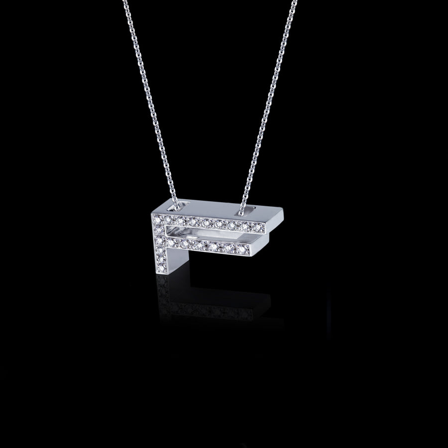 Alphabet diamond E pendant necklace by Stefano Canturi