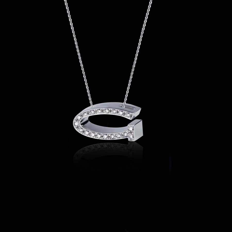 Alphabet diamond G pendant necklace by Stefano Canturi