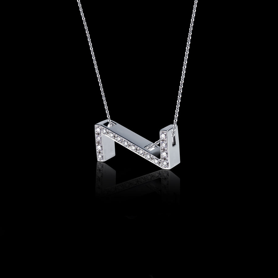 Alphabet diamond N pendant necklace by Stefano Canturi