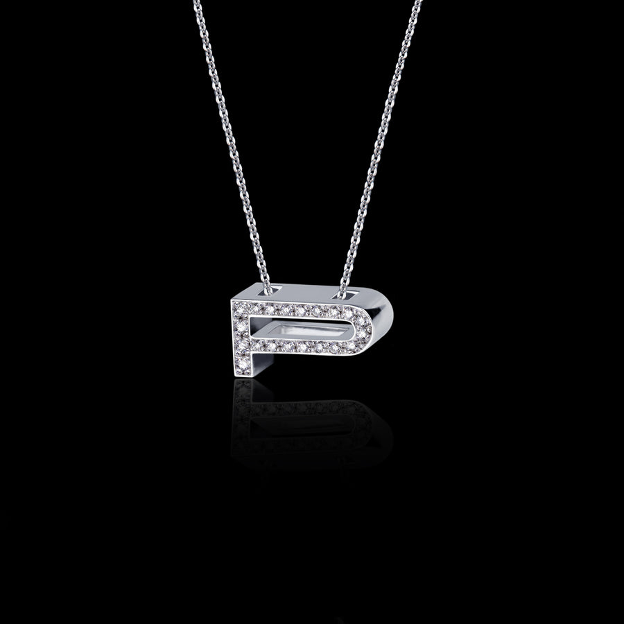 Alphabet diamond P pendant necklace by Stefano Canturi
