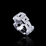 Geometric diamond ring set in 18ct white gold by Stefano Canturi Geometric diamond ring set in 18ct white gold by Stefano Canturi