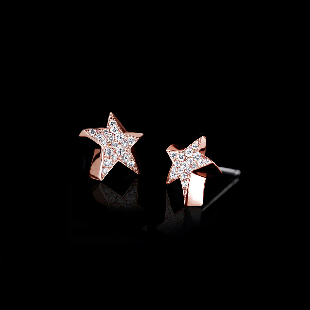 Odyssey diamond Star earrings in 18ct pink gold by Stefano Canturi Odyssey diamond Star earrings in 18ct pink gold by Stefano Canturi