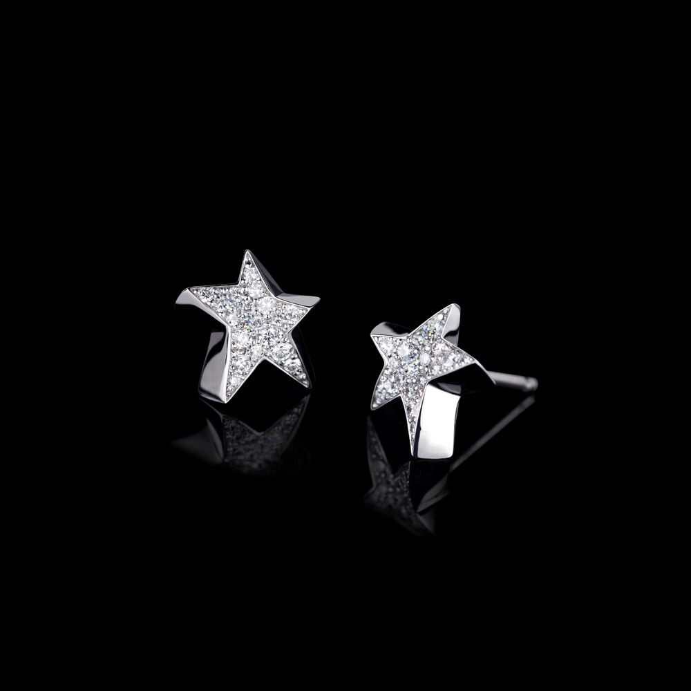 Odyssey diamond Star earrings in 18ct white gold by Stefano Canturi Odyssey diamond Star earrings in 18ct white gold by Stefano Canturi