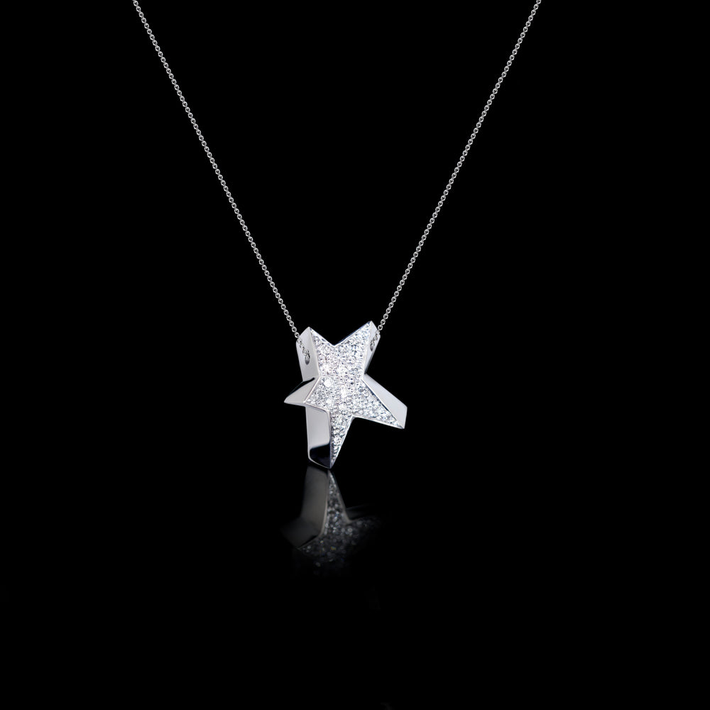Odyssey diamond small Star pendant necklace set in 18ct white gold by Stefano Canturi Odyssey diamond small Star pendant necklace set in 18ct white gold by Stefano Canturi