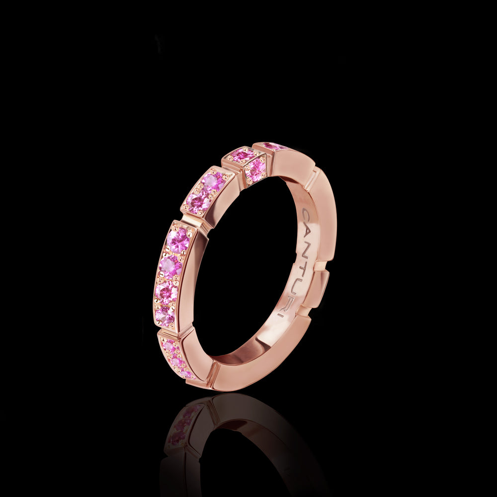 Regina Pink Sapphire Ring in 18ct Pink Gold by Stefano Canturi Regina Pink Sapphire Ring in 18ct Pink Gold by Stefano Canturi
