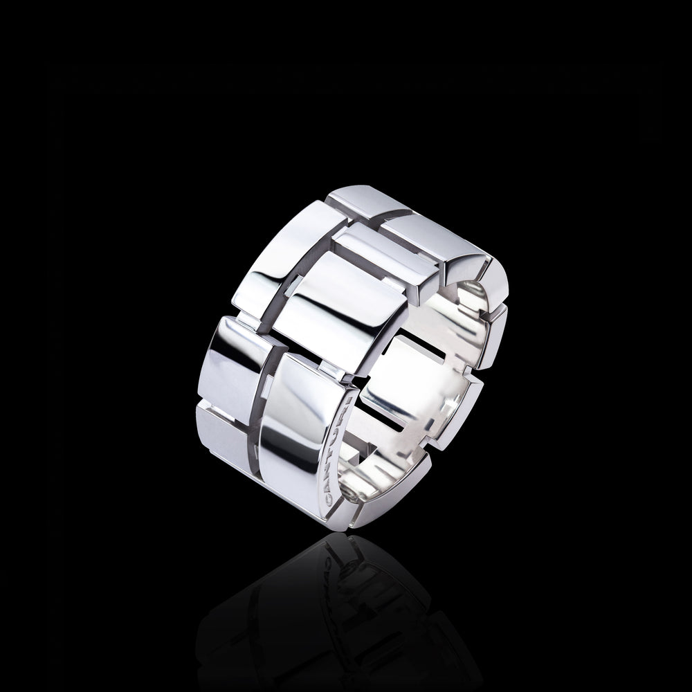 Cubism 11mm ring in 18ct white gold by Stefano Canturi Cubism 11mm ring in 18ct white gold by Stefano Canturi