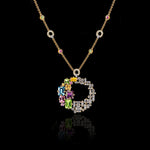 Cubism Colourburst Circular Gemstone Necklace in 18ct yellow gold by Stefano Canturi Cubism Colourburst Circular Gemstone Necklace in 18ct yellow gold by Stefano Canturi