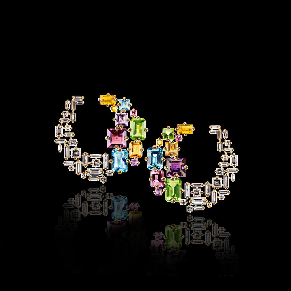 Cubism Colourburst circular earrings by Stefano Canturi Cubism Colourburst circular earrings by Stefano Canturi