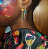 Cubism Colourburst drop earrings in 18ct yellow gold by Stefano Canturi