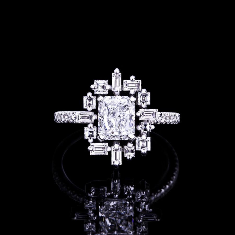 Stella 1.21ct Radiant diamond engagement ring in 18ct white gold by Stefano Canturi