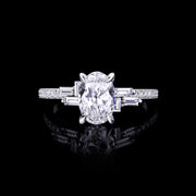 Cubism Upswept 1.50ct Oval diamond engagement ring in 18ct white gold by Stefano Canturi